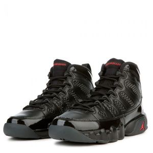 Retro AIR JORDAN 9 Grade School big Kids Black University Red size 4.5Y